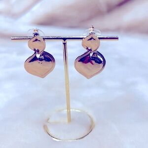 Napier Gold Tone Dangle Post Earrings